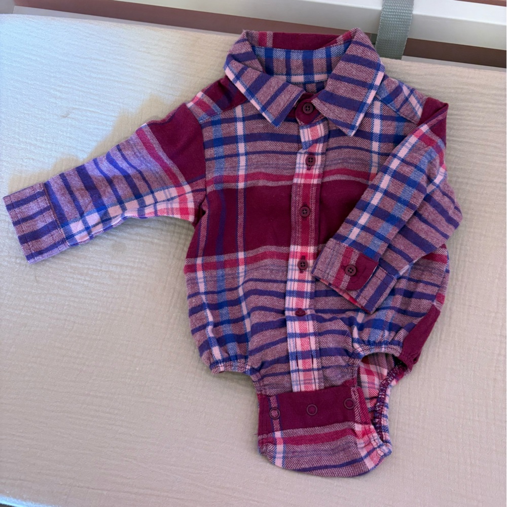 Bass Pro Shops Plaid Long Sleeve Baby Onesie